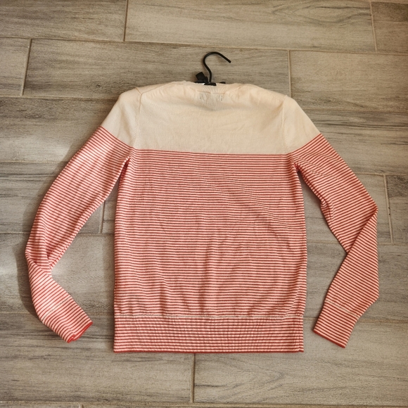 Banana Republic Sweater Women's S Red Striped J'adore Merino Extra Fine Wool - Picture 11 of 13